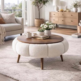 Atelier Del Sofa Papatya 60 - Blanco, Nogal